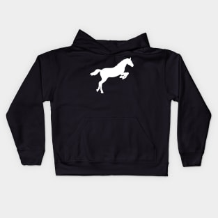 White Horse Silhouette Kids Hoodie